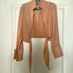 Crop Blouse🤍🩷🧡NWOT